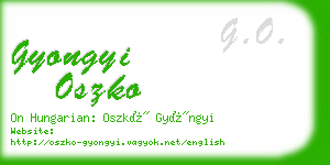 gyongyi oszko business card